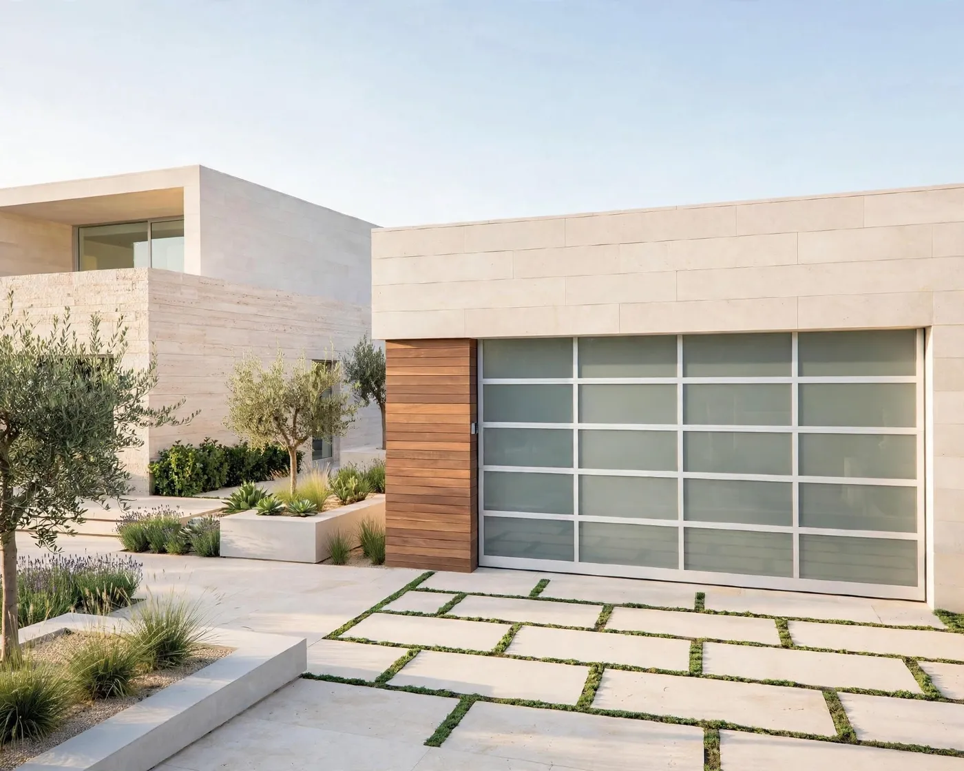 Aluminum Tempered Glass Sectional Garage Doors